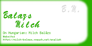 balazs milch business card